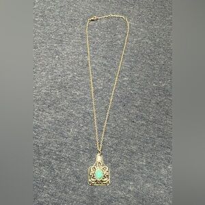 Cowtag Turquoise Pendant Necklace